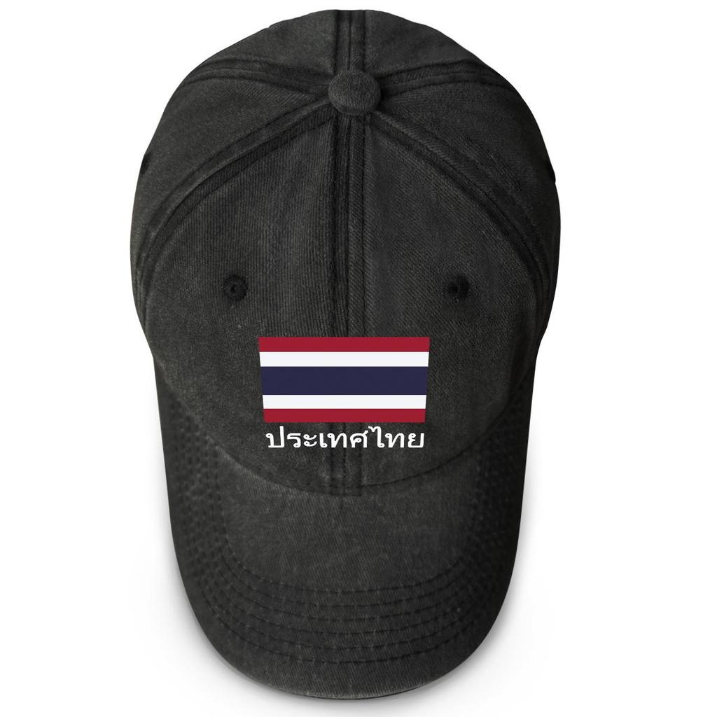 Flag of Thailand Print Adjustable Sun Hat, Patriotic Mesh Hat Fit Cozy Summer Cotton Snapback Baseball Hat