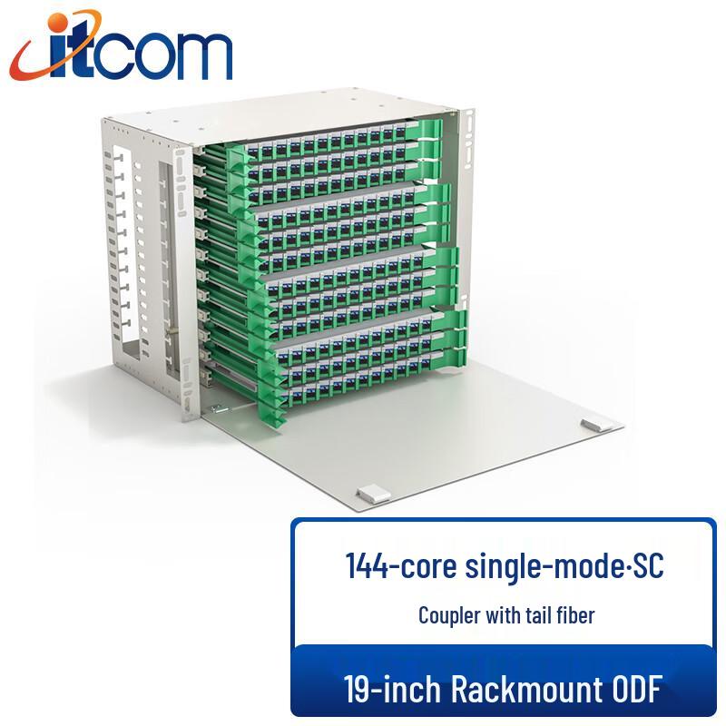 Itcom 144-Core 19-inch Rack-Mount ODF Fiber Optic Patch Panel