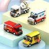 Funny building block city vehicle model, school bus, fire truck, ambulance, business car, nice holiday gift for friends