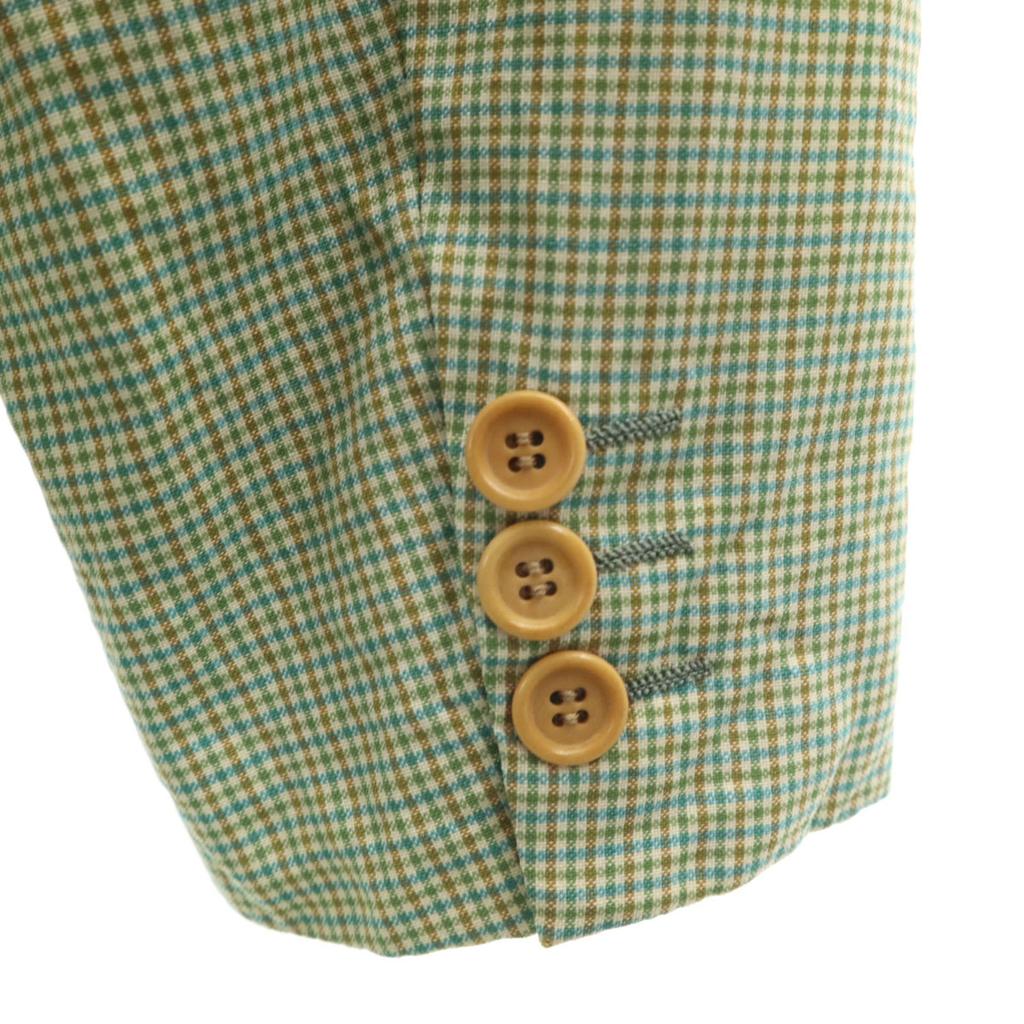 mila schon uomo Check Pattern tailored jacket 52 Yellowish green Men's Used
