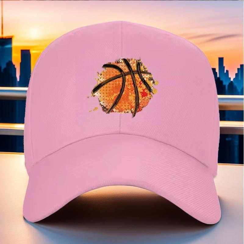 Basketball Graphic Baseball Cap Creative Sport Design Outdoor Adjustable Sun Hat