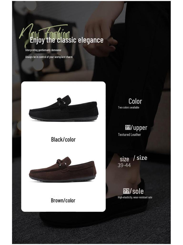 Men's Breathable Slip-On Bean Shoes - Casual, Trendy, Versatile Spring/Summer Footwear