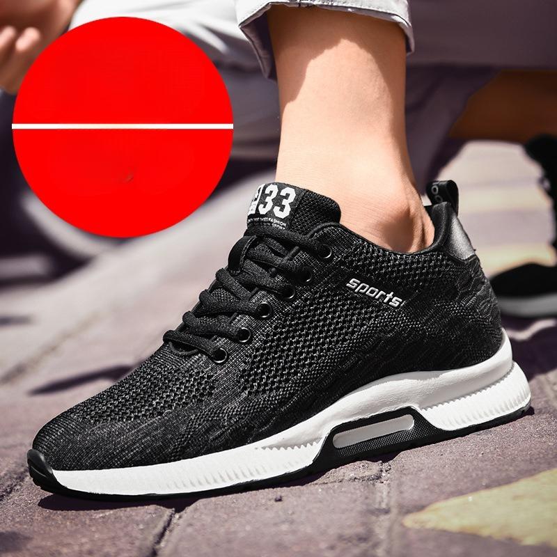 Sommer unsichtbare innere Erhöhung Herrenschuhe 6cm atmungsaktives Fly-Woven Mesh Erhöhungsschuhe Herren Sportschuhe lässige Herrenschuhe