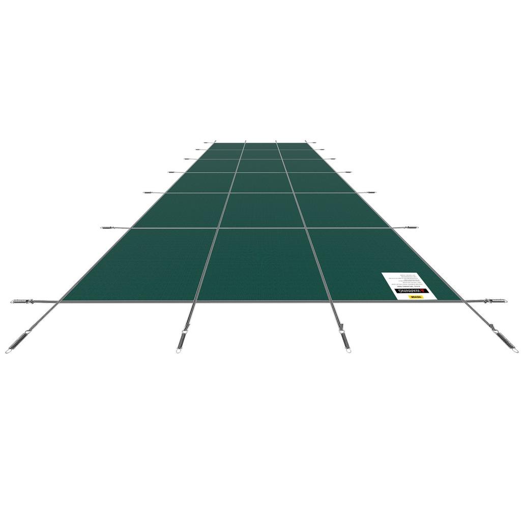 Pool Safety Cover Fits 20x40ft Rectangle Inground Pools, Safety Pool Cover with Drainage Holes, Mesh Solid Pool Cover for Swimming Pool, Winter Safety