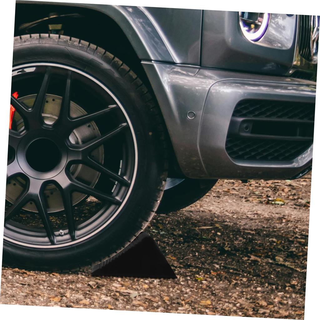ABOOFAN Wheel Chock Rubber Wheel Stopper Vehicle Wheel Chock Triangle Wheel Block Trailer Camper Wheel Stopper Vehicle Wheel Stabilizer