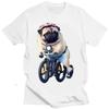 The Life of A Fierce Pug T Shirt Funny Animal Dog Graphic T-shirt  Camisas De Hombre Hip Hop Clothes Women Men Clothing Tees Top