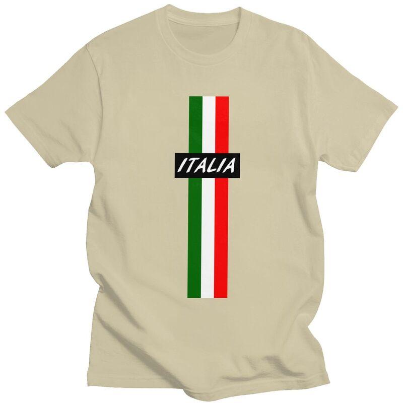 Custom Italy Flag T Shirts Men 100 Cotton Tee Tops Italian Proud Tshirt Short Sleeve Casual Tshirt Clothing