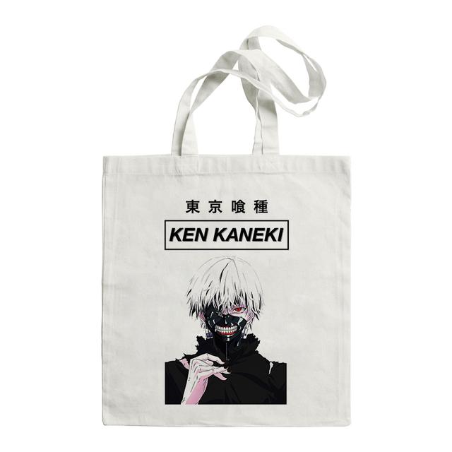 Japan Anime Kaneki Ken Tokyo Ghoul Canva Bag Harajuku Gothic Style Shopper Large Capacity Women Bag Shoulder Bag Vintage HandBag
