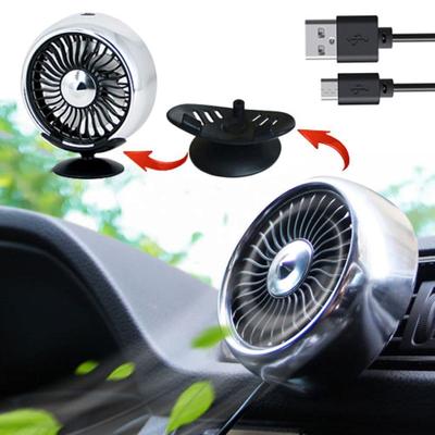 Kwak's Autolüfter, Für Tischplatte, Klimaanlage, Doppelte Verwendung, Winkelverstellbar, LED-Licht, Für