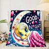 Yellow Bird Nightly Dreams Greeting Blanket Flannel Blanket for Bed, Sofa, Camping, Hiking, Picnic Essentials, Gift for Family Fan Gifts