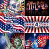 US July 4 Independence Day Background Celebration USA Flag 4th of July Independence Day Portrait Banner Decor Background Photo
