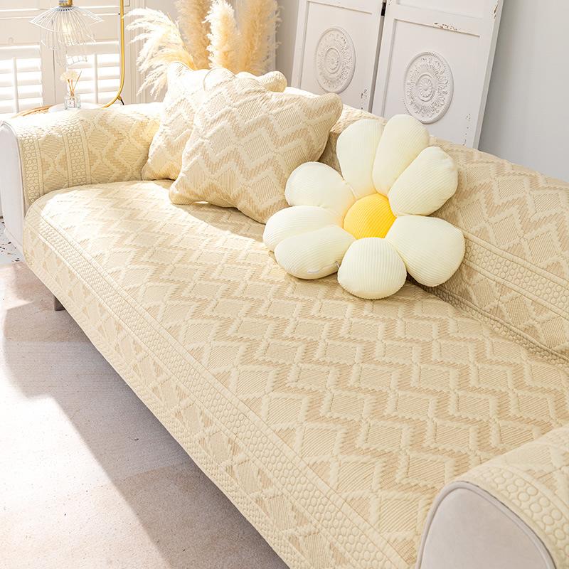 Sofakissen aus reiner Baumwolle, doppelseitig, für alle Jahreszeiten, schlicht, rutschfest, nordisch, frisch, Sitzkissen, Stoffbezug, Stoffbezug