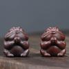 Argila Púrpura Mini Sapo Dourado Pixiu Pet de Chá Suporte para Incenso Cultivável Zen Decoração de Casa Símbolo da Fortuna Acessório de Chá Presente