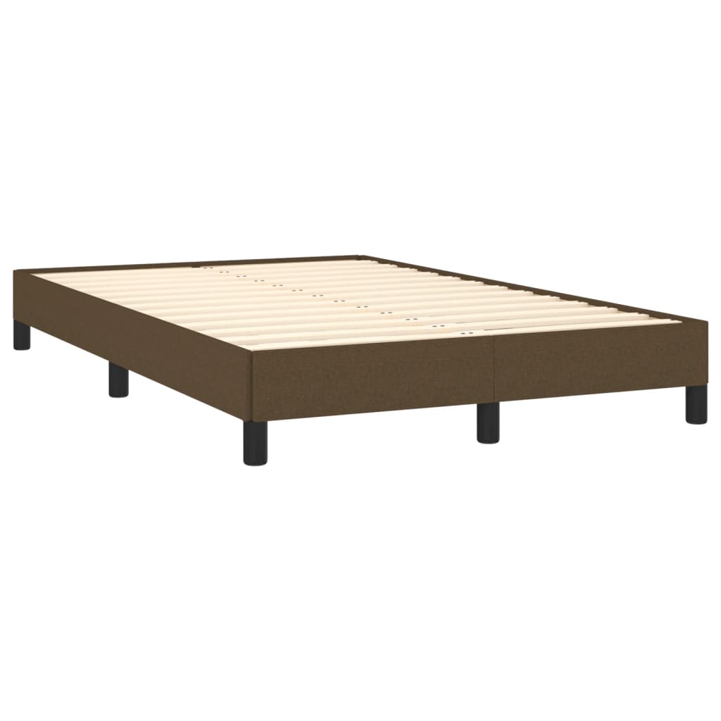 Vidaxl Bed Frame Without Mattress, Dark Brown, 120X200 Cm, With Fabric