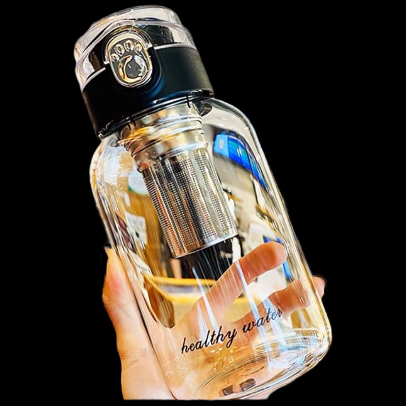 Shangqi Large Glass Water Bottle with Tea Infuser