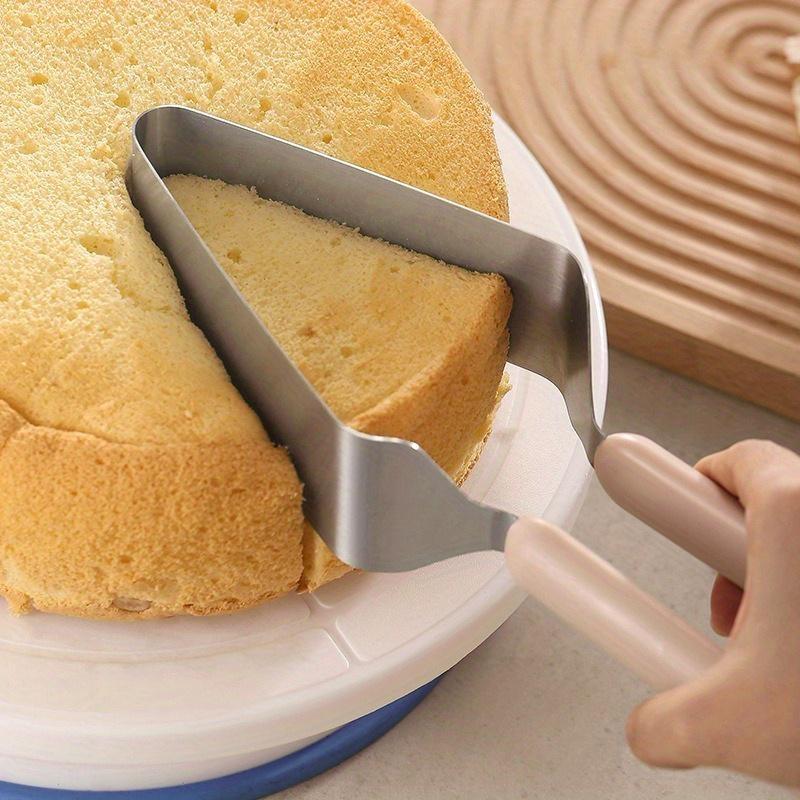 Stainless Steel Cake Cutting Knife, Cake Divider, Triangular Cake Cutting Block Cake Clip