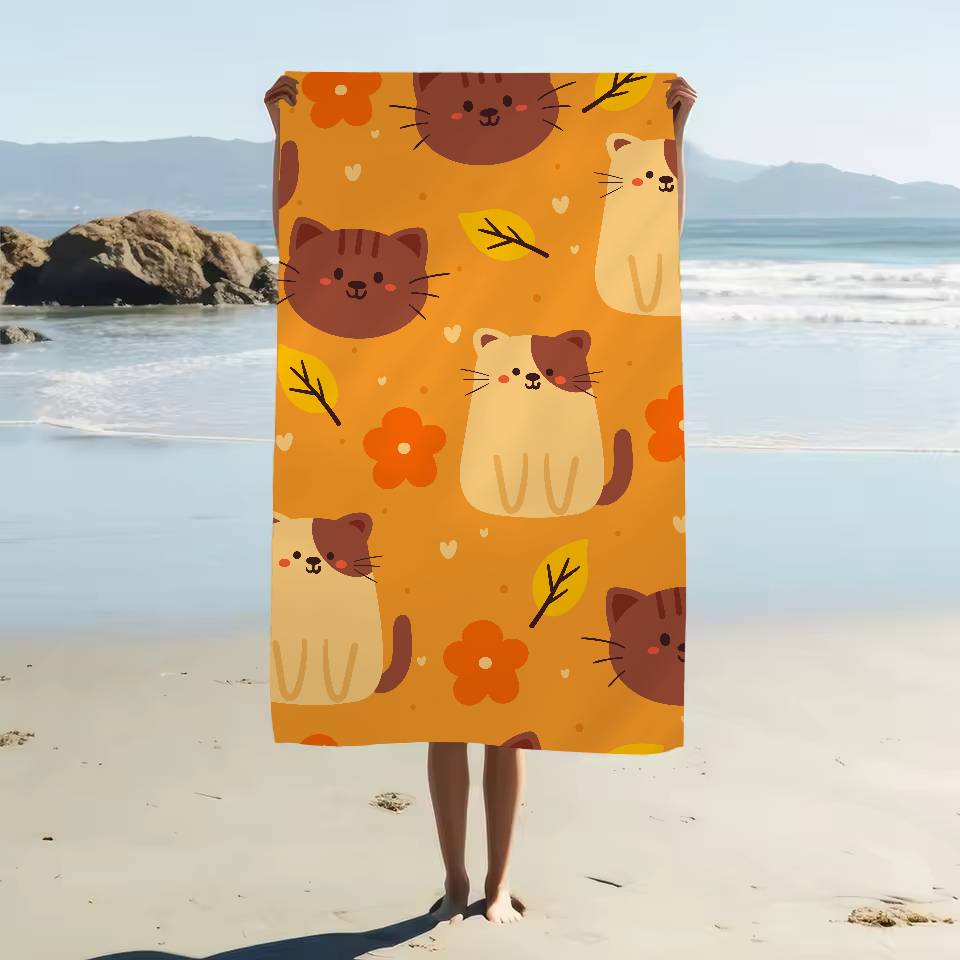 Cartoon Animal Patterns Beach Towel Colorful Bath Towels For Girl Microfiber Quick Dry Sand Free Beach Yoga Spa Gym Pool