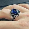 New Retro Alloy Inlaid Zircon Ring for European and American Men
