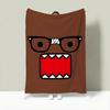 Character D-Domo-kun Throw Lightweight 240g Flannel Blanket Soft Skin-friendly for Summer Cooling