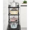 Kitchen Sink Organizer Rack Adjustable Pot Cabinet Rack Holder Multi-layer Home Frying Pan Holder Pot Bowl Storage Racks