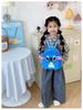 Plush Cartoon Embroidery Backpack for Kids – Cute Double Shoulder Bag