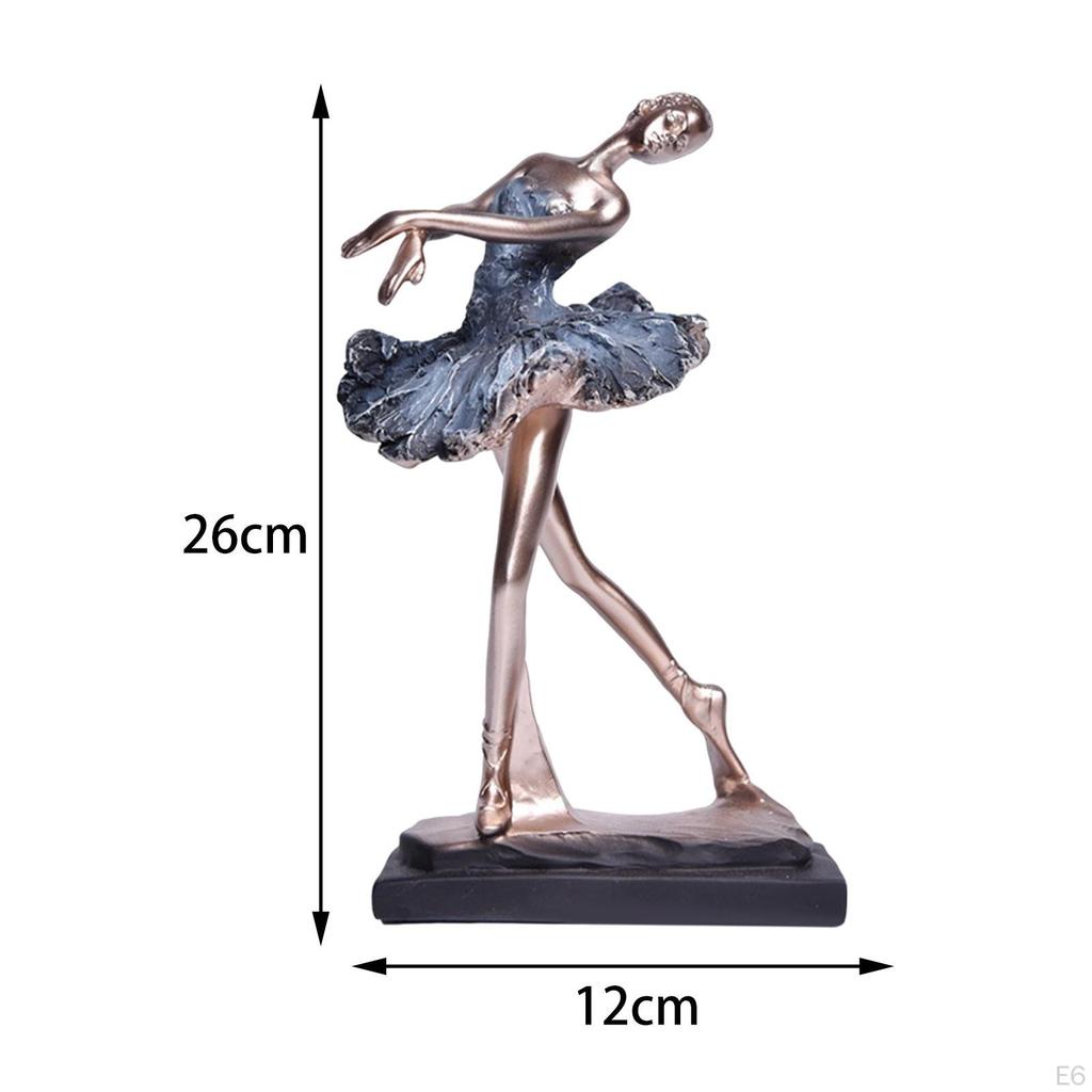 Ballerina Figurine Resin Souvenir Ballet Dancer Entrance Table Bookcase