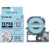 Оригінальна стрічка King Jim Tepra PRO Кольорова етикетка Молочна 8м Картридж SW12BH, (М’який), 12 мм, Синій/Сірий текст,