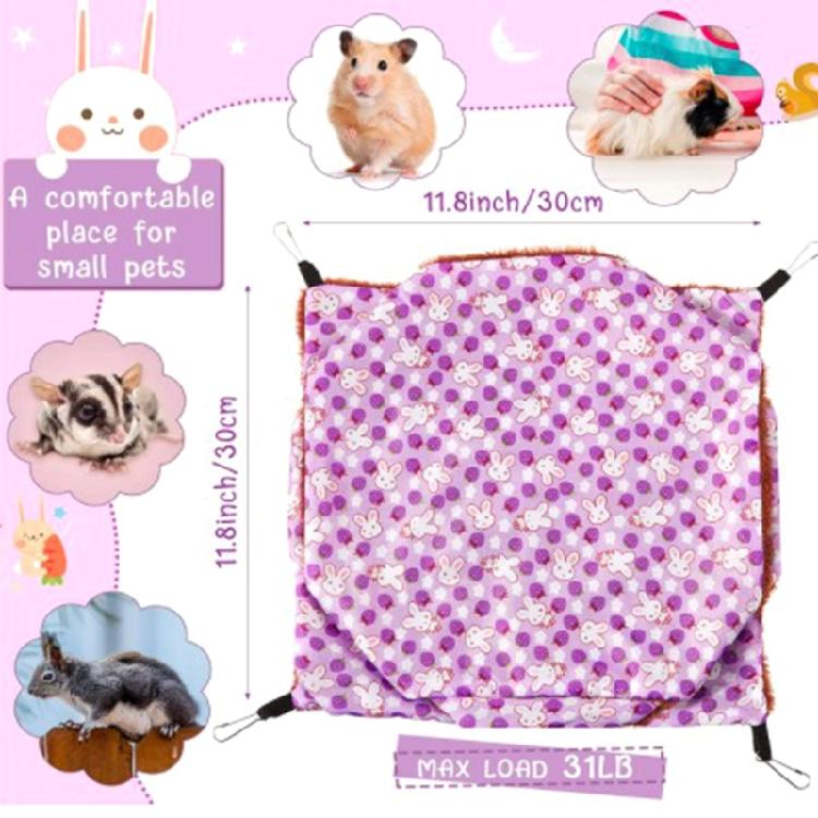 Rabbit Hammock Warm Sleeper 3-Layer Bed Cage Accessories for Mice Chipmunk