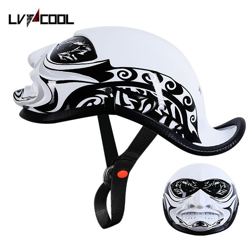 

Винтажный полушлем, шлем электромобиля, автомобильный защитный шлем, мотоциклетный шлем-ковш для мужчин и женщин XL белый