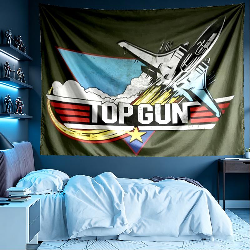 Top Gun Print Tapestry, Lightweight Wall Hanging, for Bedroom, Dorm, Living Room, Home Art Decor, Birthday Christmas Gift for Friends