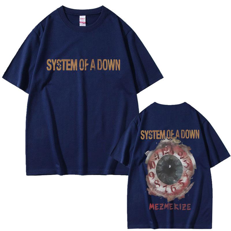 System of A Down Mezmerize Men's and Women's Gothic Rock Fashion Trend Extra-large Summer Print 100% Pure Cotton T-shirt