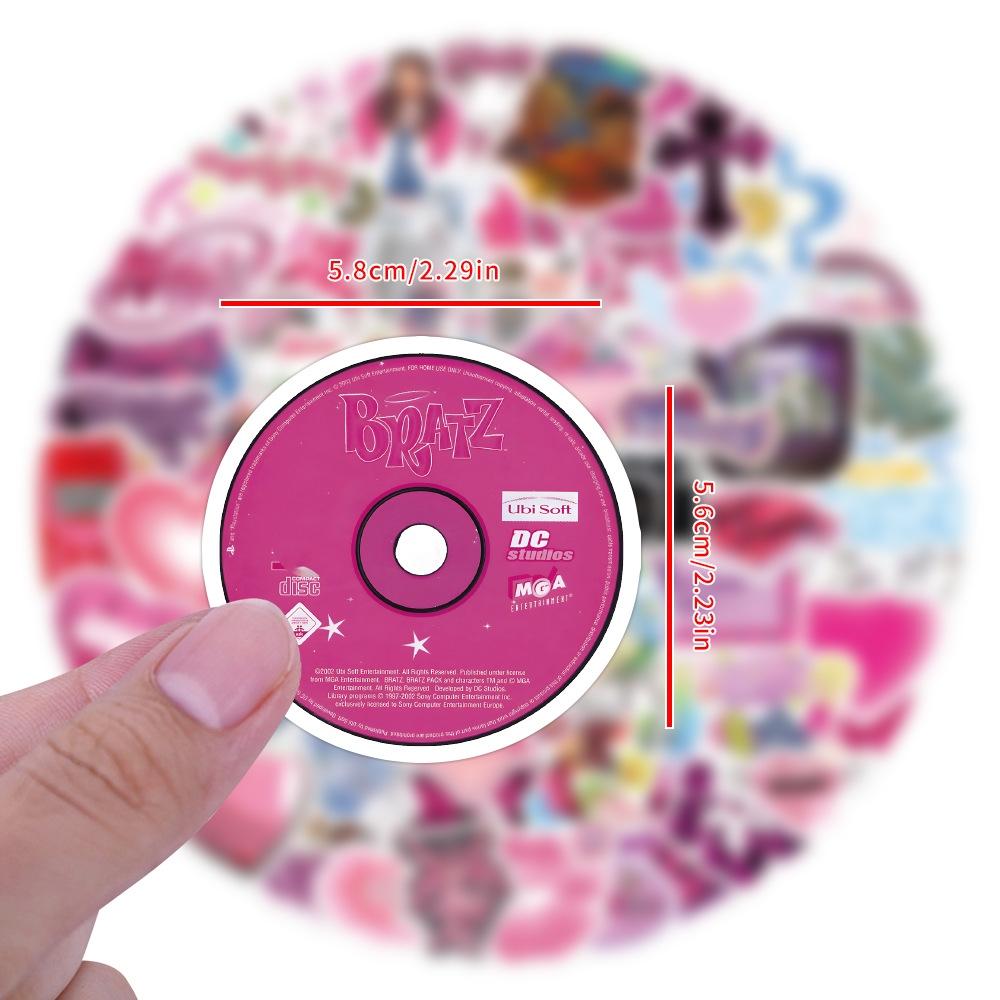 10 30 60120Pcs Retro Pink Y2K Stickers For Suitcase Skateboard Laptop Luggage Phone Car Styling Diy Decal Pegatinas