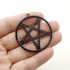 Zinc Alloy Gothic Geometric Star Pendant for DIY Jewelry