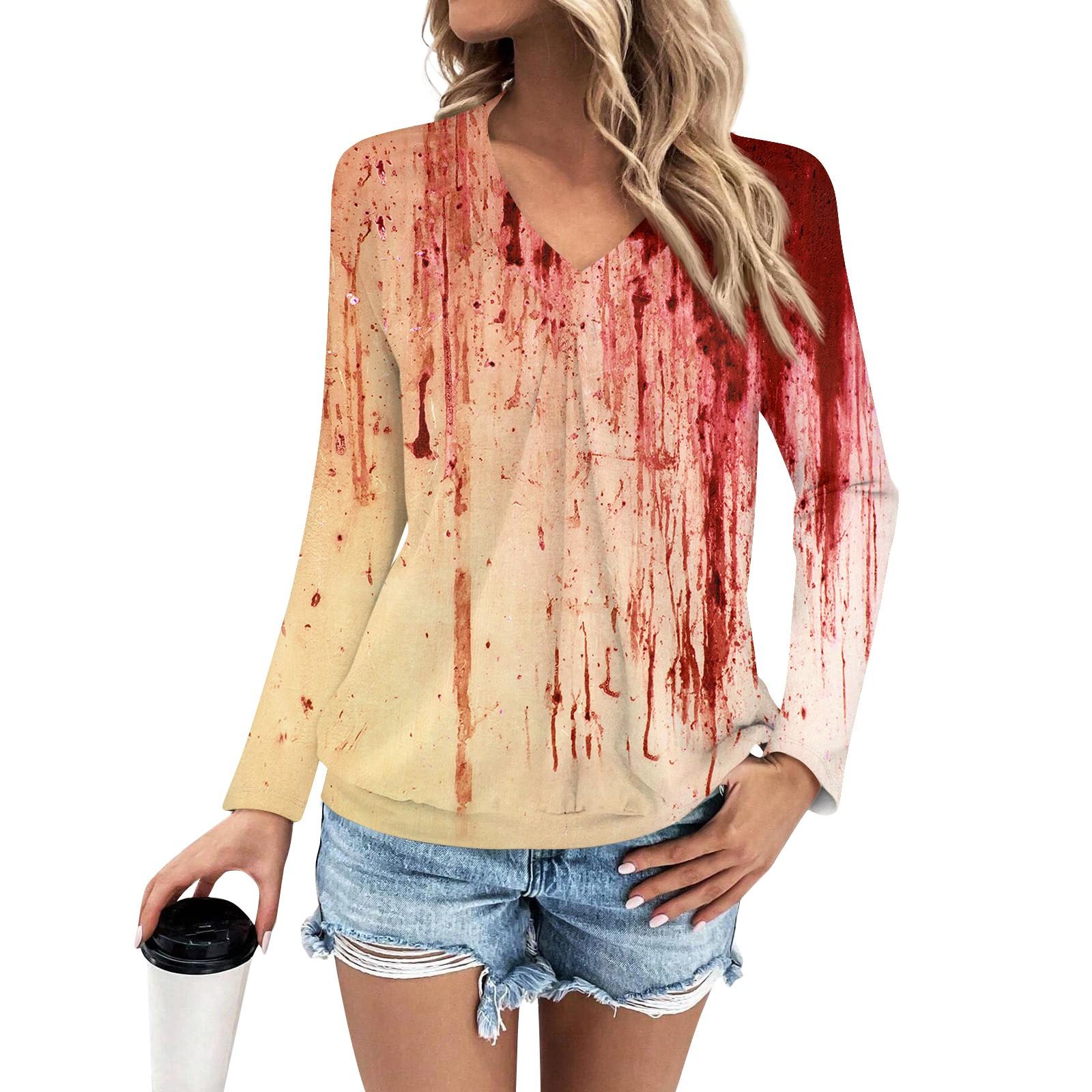 

Женская мода V-образный вырез плиссированные полоски принт повседневный длинный рукав XL винный