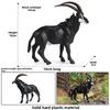 Animal Simulated Wild Antelope Elk Horned Horse Model Ornament Children Toy