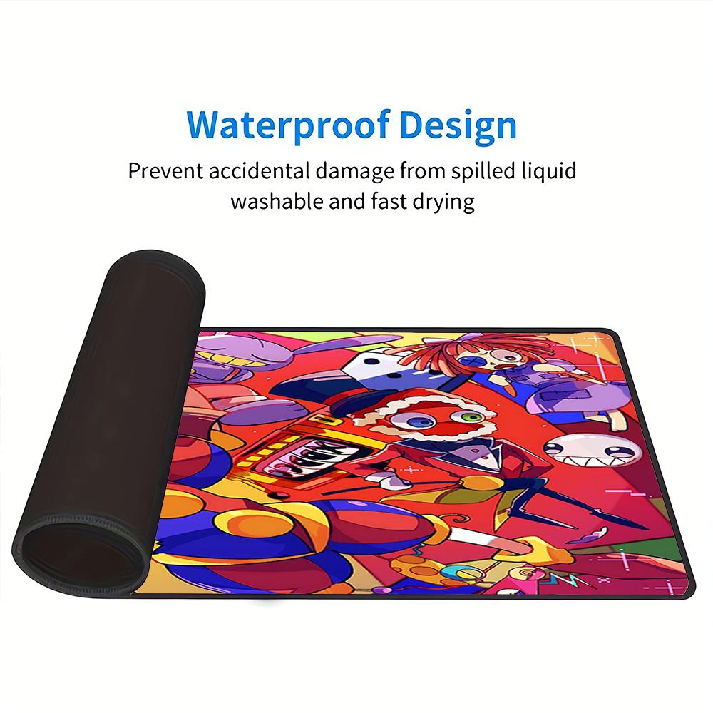 Digital Circus Adventure Large Gaming Mouse Pad Nonslip Rubber Base Waterproof Desk Mat For Office Pc Laptop