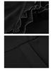 2025 Black Chiffon V-Neck Blouse: Women's Long Sleeve Loose Spring Shirt