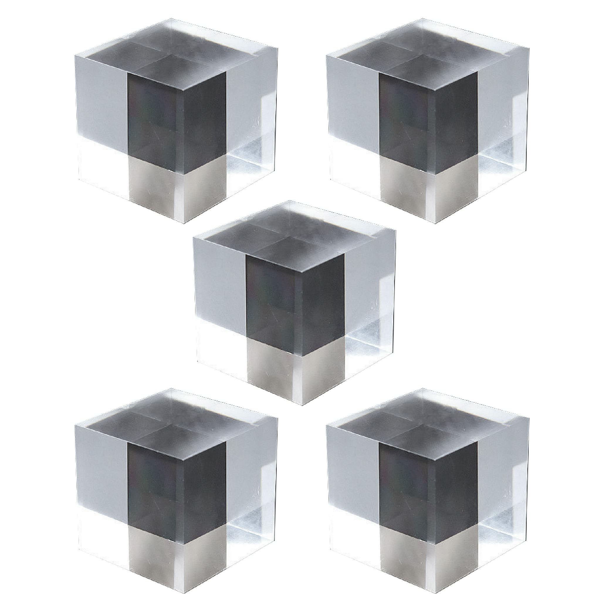 

HAMILO Acrylic Cube Display Stand for Photography, Approx. 3 x 3 x 3cm (Set of 5)