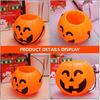 4-Pack Pumpkin Candy Buckets for Kids, Halloween Candy Buckets, Kids Trick or Treat Buckets