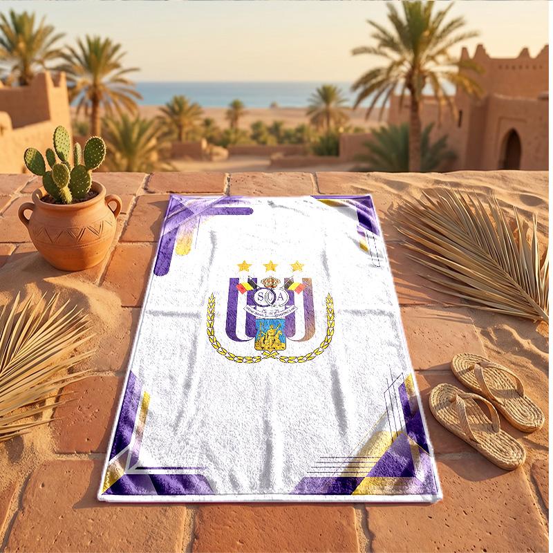 Anderlecht FC Druck Mikrofaser Strandtuch Schnelltrocknend Saugfähig Großes Handtuch für Strand Schwimmen Reisen