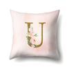 Polyester Pillowcase Home Fantasy Watercolor Print Pillowcase 26 English Letter Cushion Cover