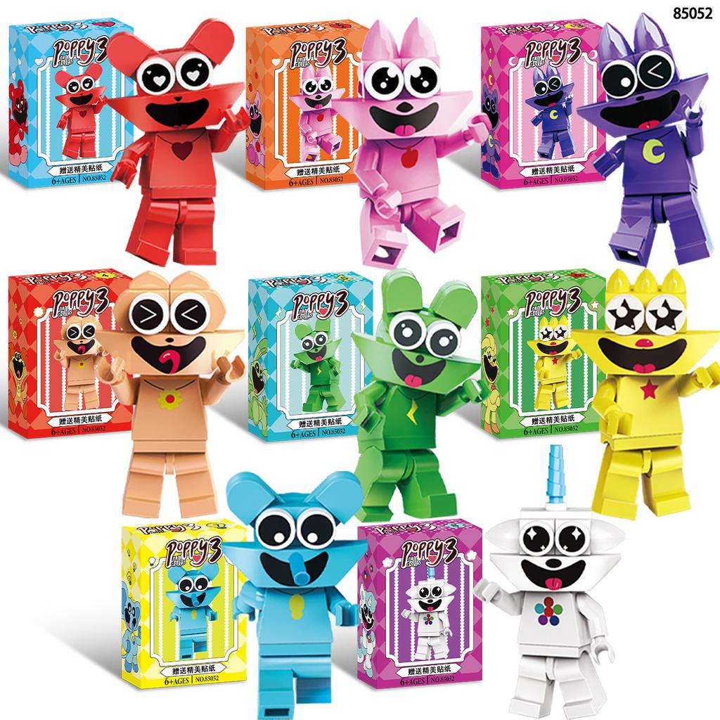 Poppy Playtime 3 Stavebnice Smiling Critters Hračka Velká modrá kočka Spící kočka Dětské vzdělávací puzzle Model