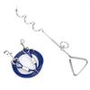 Outdoor Pet Dog Spiral Ground Stake Pile Double Hook Steel Wire Traction Chain(blue Dog Pile Steel Small Size)