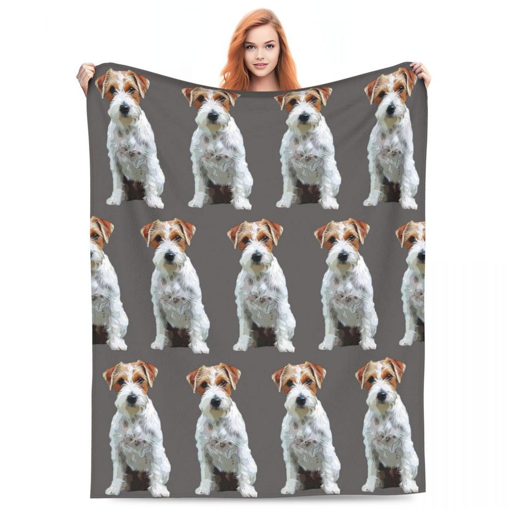 Jack Russell Terrier Dog Blankets Soft Warm Flannel Throw Blanket Cover for Bed Living room Picnic Travel Home Couch