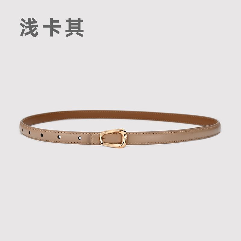 Leather Thin Belt Women'S Fashion Belt With Skirt Simple And Trendy Thin Belt Women'S Thin Belt