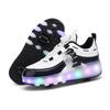 New runaway shoes children and girls flying invisible shrinkable boys deformation roller skates with lights wheels shoes