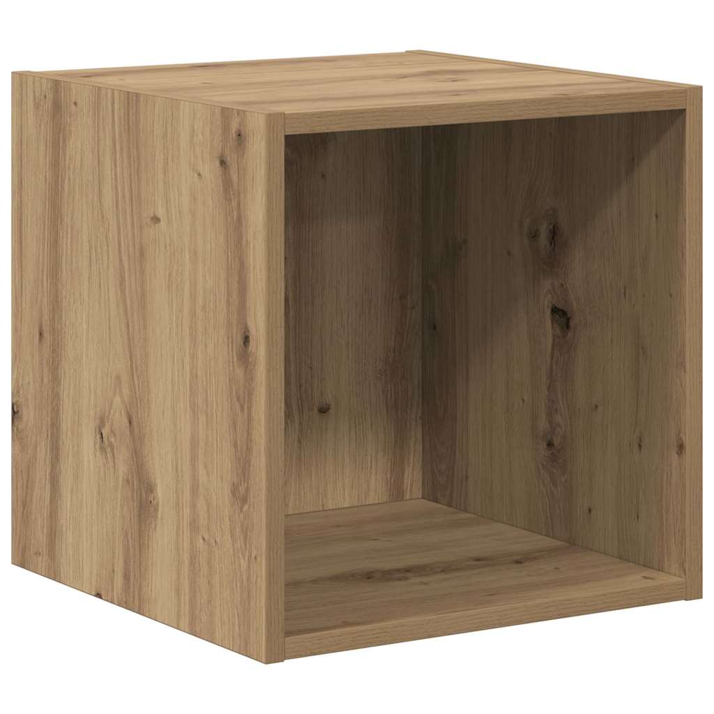 Wall Mounted TV Cabinet Set 2 pcs Artisan Oak Wood Based Material