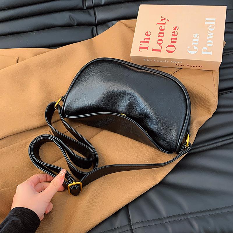 Retro High-end Underarm Bag Women's 2025 New Simple Dumpling Bag Versatile One-shoulder Crossbody Bag Drop-shipping