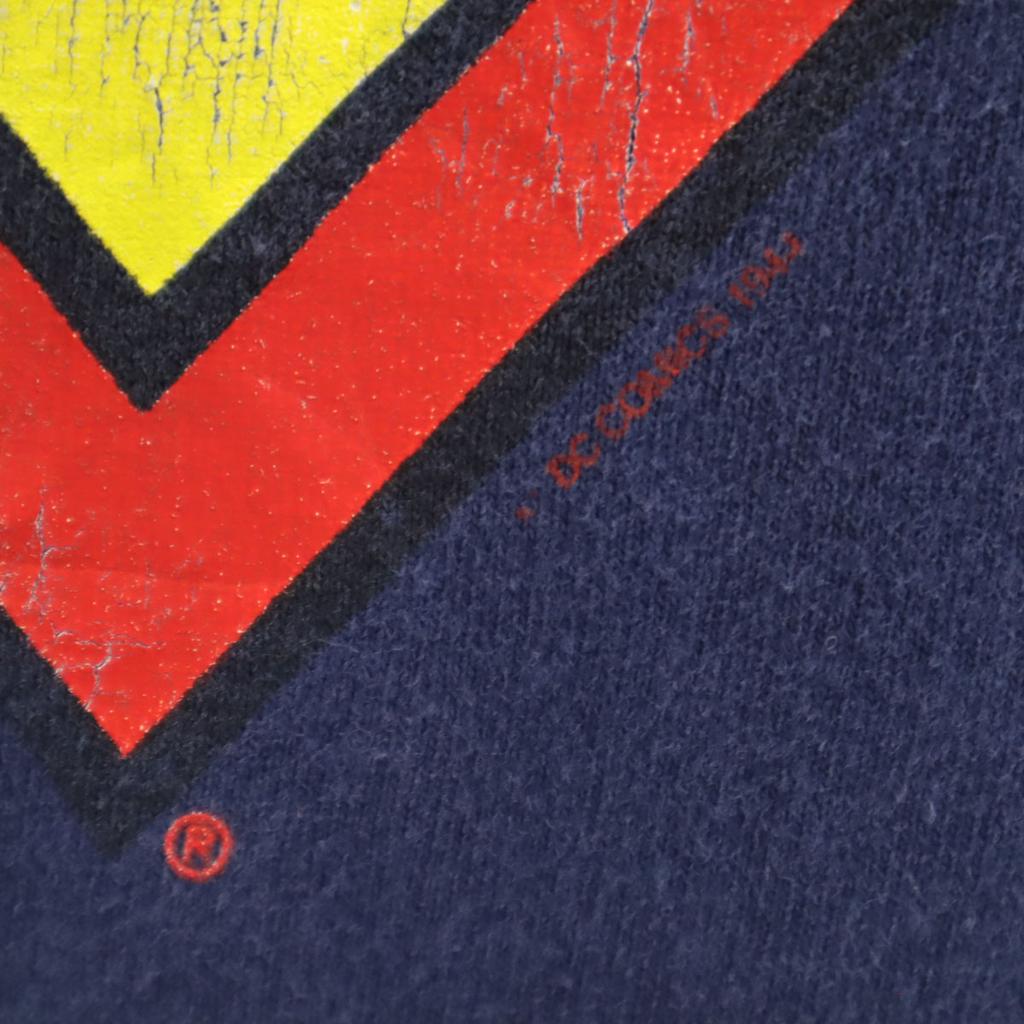 HANES 90s Old USA Made Superman Logo Short Sleeve T-shirt L Single Stitch Men's Used