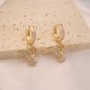 1 Pair Luxury Birdie Dangle Earrings for Women Zirconia Earring Jewelry Wedding Party Accessories